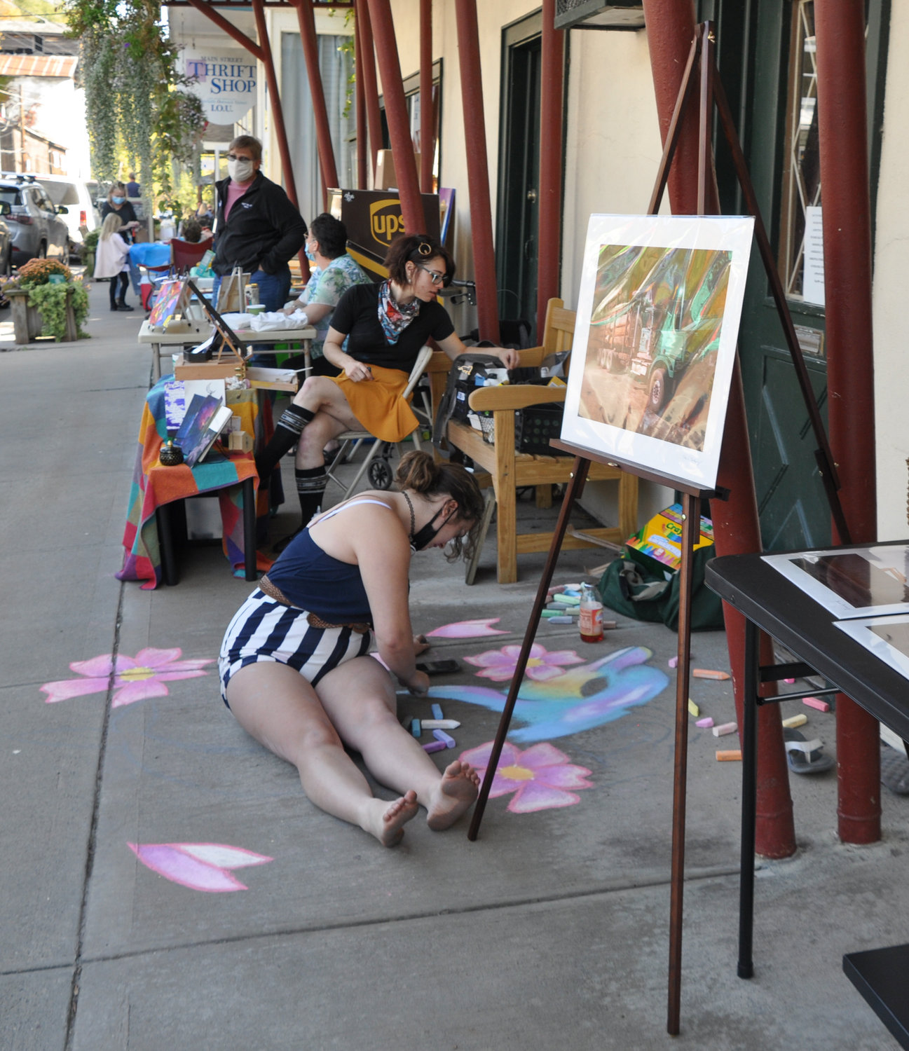 Artists lined the streets of Callicoon, NY last weekend where I observed some hard at work—from a distance, of course.